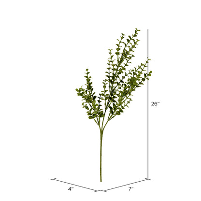 Vickerman 26" Artificial Green Eucalyptus Bush Set of 4