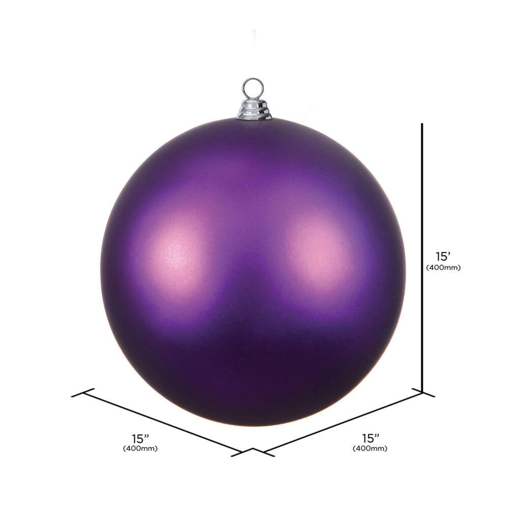 Vickerman 15.75" Plum Matte Ball Ornament