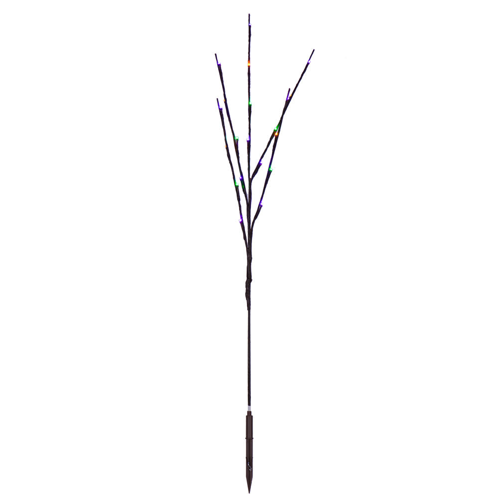 Vickerman 60 Mardi Gras LED Twig Light Set on Brown Wire Pack of 3.