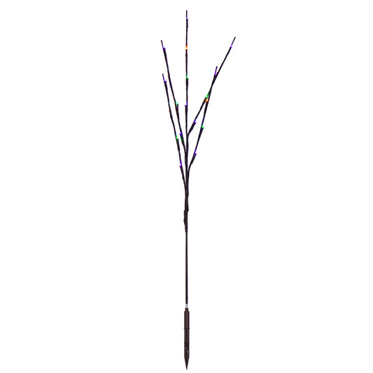 Vickerman 60 Mardi Gras LED Twig Light Set on Brown Wire Pack of 3.