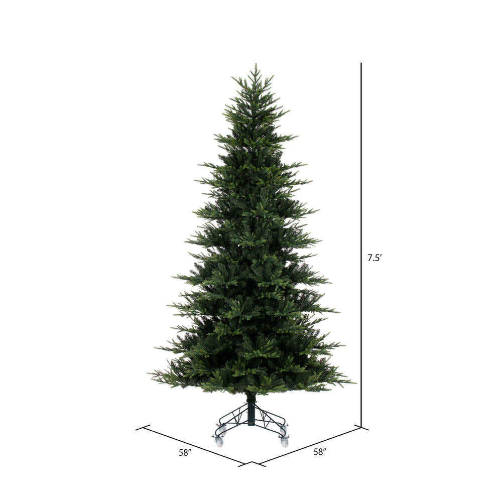 Vickerman 7.5' x 58" Vermont Fraser Fir Artificial Unlit Christmas Tree.