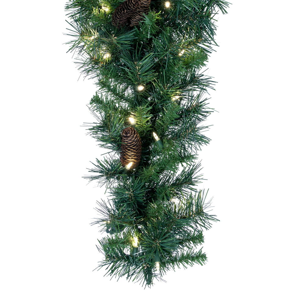 Vickerman 6' Cheyenne Artificial Christmas Swag Garland Warm White LED Lights