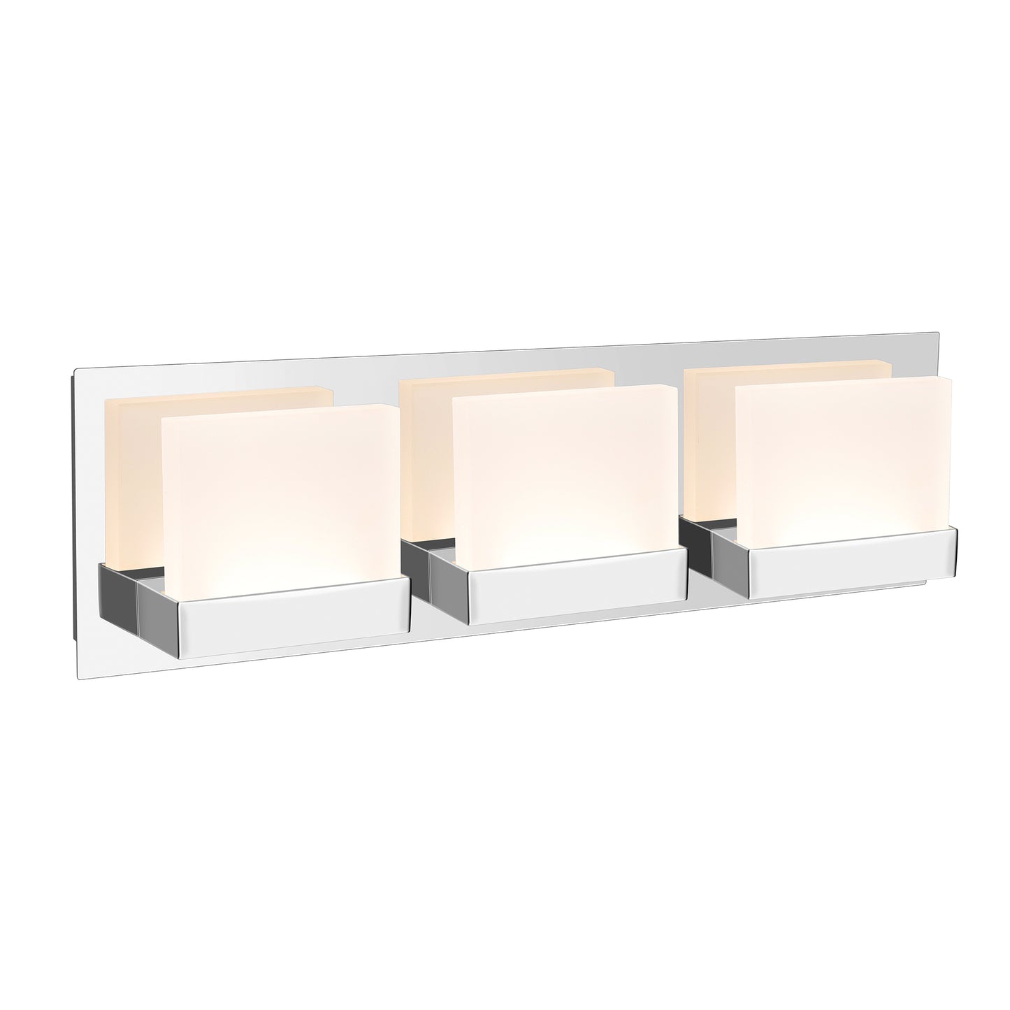 ASD Lighting LED Vanity 3-light 15W 120V CCT Selectable 3000/4000/5000K Dimmable Chrome ETL