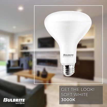 Bulbrite 772861 LED Filament 15 Watt Dimmable BR40 Light Bulb with Frost Glass Finish and Medium (E26) Base - 3000K (Soft White Light), 1400 Lumens