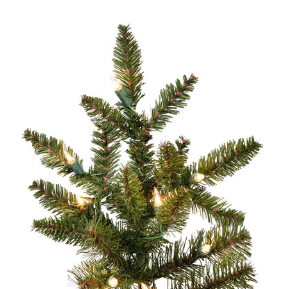 Vickerman 7.5' x 45" Slim Natural Fraser Fir Artificial Christmas Tree Clear Dura-lit Lights