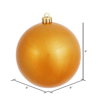 Vickerman 8" Antique Gold Candy Ball Ornament