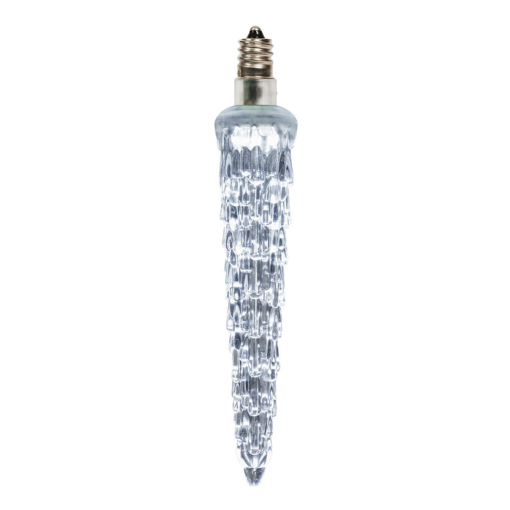 Vickerman 5" LED Pure White Icicle Replacement Bulb