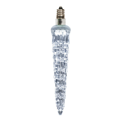 Vickerman 5" LED Pure White Icicle Replacement Bulb