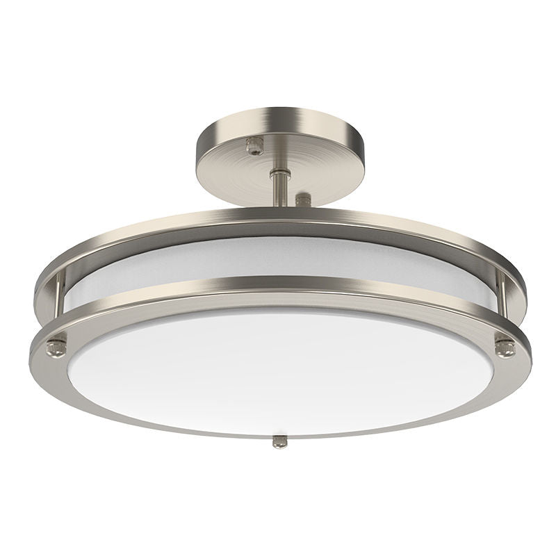 Westgate 14In Slim Double-Ring Flush Mount 24W 5Cct Dim, Residential Lighting, 24W, 1800 Lumens,  27K/30K/35K/40K/50K, White Finish, TRIAC Dimming