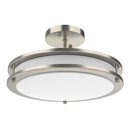 Westgate 14In Slim Double-Ring Flush Mount 24W 5Cct Dim, Residential Lighting, 24W, 1800 Lumens,  27K/30K/35K/40K/50K, White Finish, TRIAC Dimming