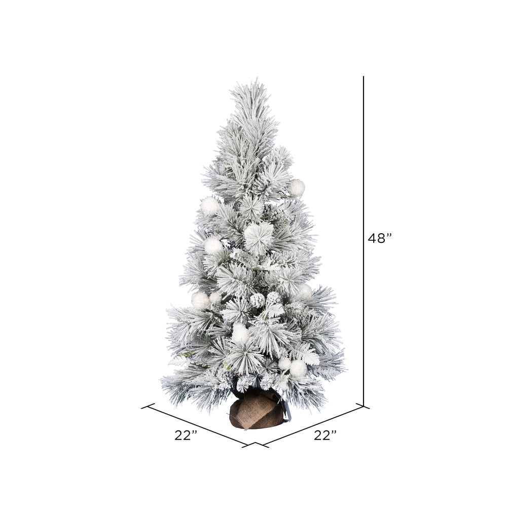 Vickerman 48" Frosted Beacon Pine Artificial Christmas Tree Unlit