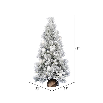 Vickerman 48" Frosted Beacon Pine Artificial Christmas Tree Unlit