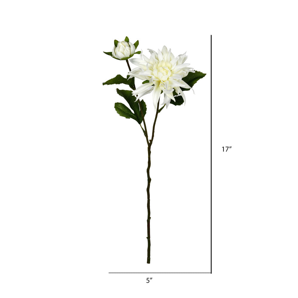 Vickerman 17" Artificial Cream Dahlia Spray. Includes 6 sprays per pack.