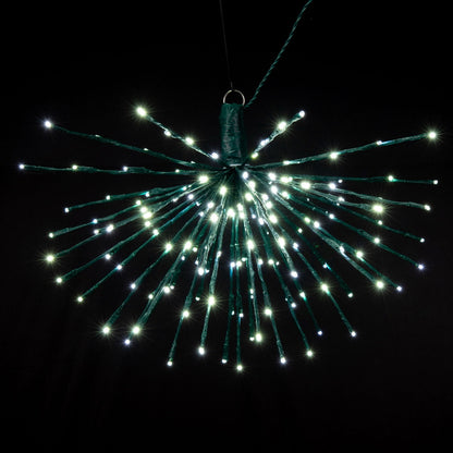 Vickerman 160Lt x 24" Green Starburst Pure White Twinkle 5mm LED Lights.