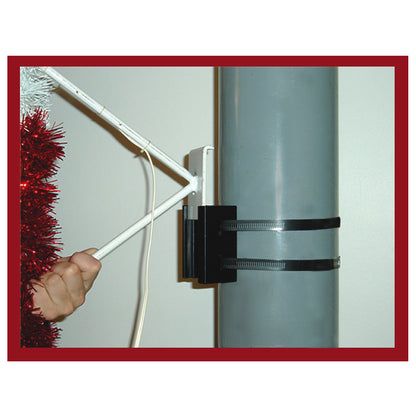 Vickerman 4 .5' Double Spiral Snowflake Commercial Pole Decoration With 66 Pure White LED Lights.