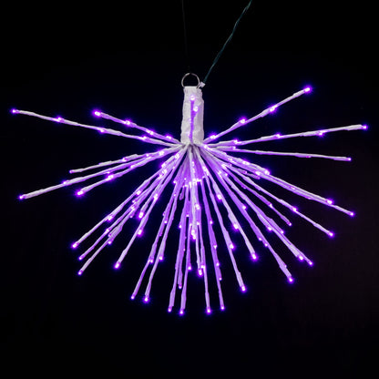 Vickerman 160Lt x 24" White Starburst Purple 5mm LED Lights.