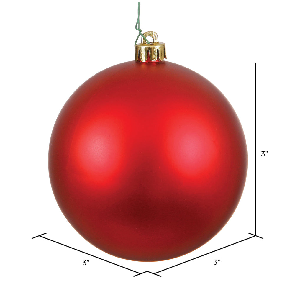 Vickerman 3" Christmas Red Matte Ball Ornament 32 per Box