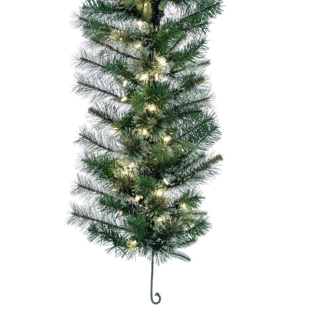 Vickerman 9' Cashmere Artificial Christmas Garland with Warm White Dura-lit LED Lights