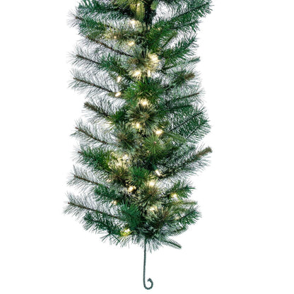 Vickerman 9' Cashmere Artificial Christmas Garland with Warm White Dura-lit LED Lights