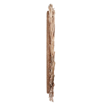 Vickerman Natural Botanicals 24" Bleached Canna Leaf Wreath. This wreath measures 24 inches in diameter. It features bleached canna leaves on a coco fiber base. This is a dried and preserved natural product.