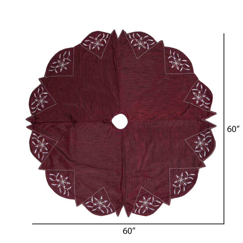 Vickerman Decorative 60" Silver Sparkle Collection Christmas Tree Skirt