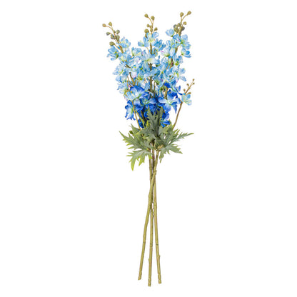 Vickerman 33" Artificial Blue Larkspur Spray. 3 Stems In A Bag.