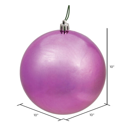 Vickerman 10" Mauve Shiny Ball Ornament