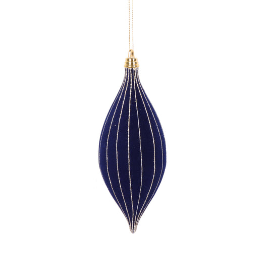 Vickerman 7" Midnight Blue Shuttle Ornament 3 per bag.