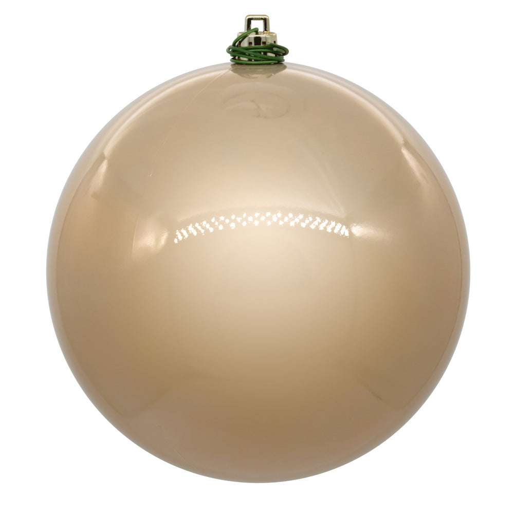 Vickerman 8" Oat Pearl UV Drilled Ball Ornament 1 per bag.