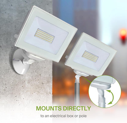 ASD Lighting LED SLIM Floodlight with arm 50W 3000K White UL