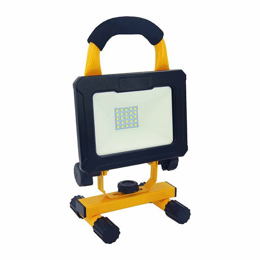 Westgate LED Work Light S-Hook, USB Cable & Adaptor Incl., Outdoor Lighting, 10W, 300~600 Lumens, 5000K, Black & Yellow Finish