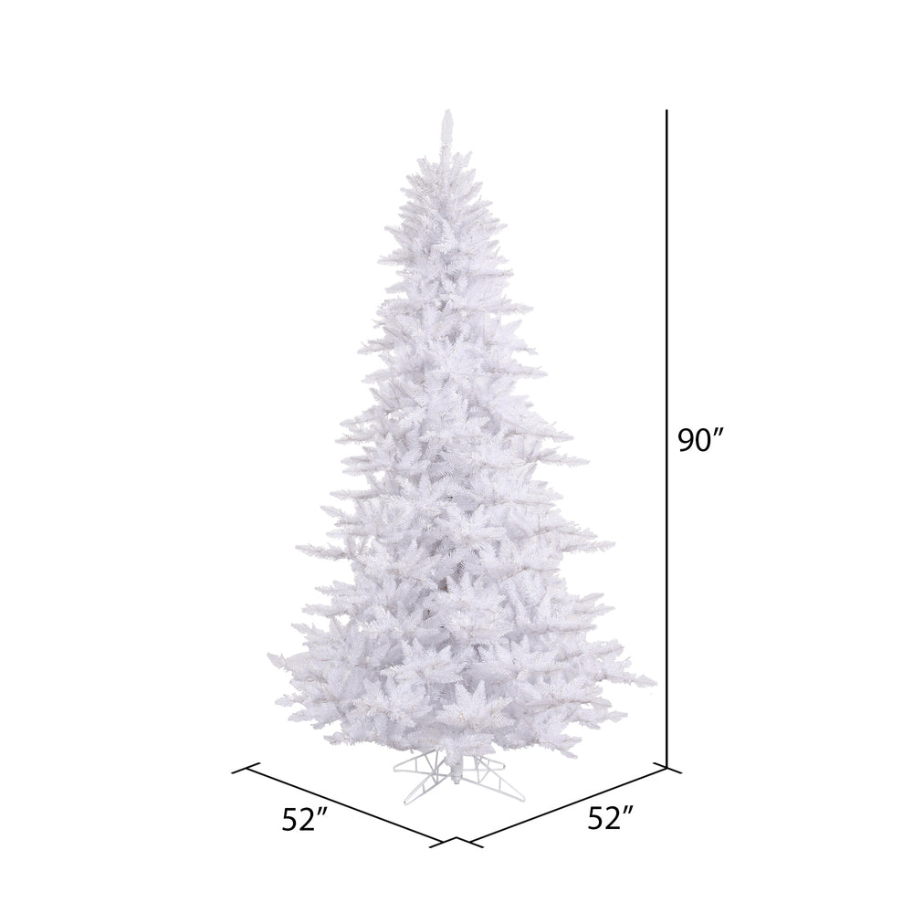 Vickerman 7.5' White Fir Artificial Christmas Tree Unlit