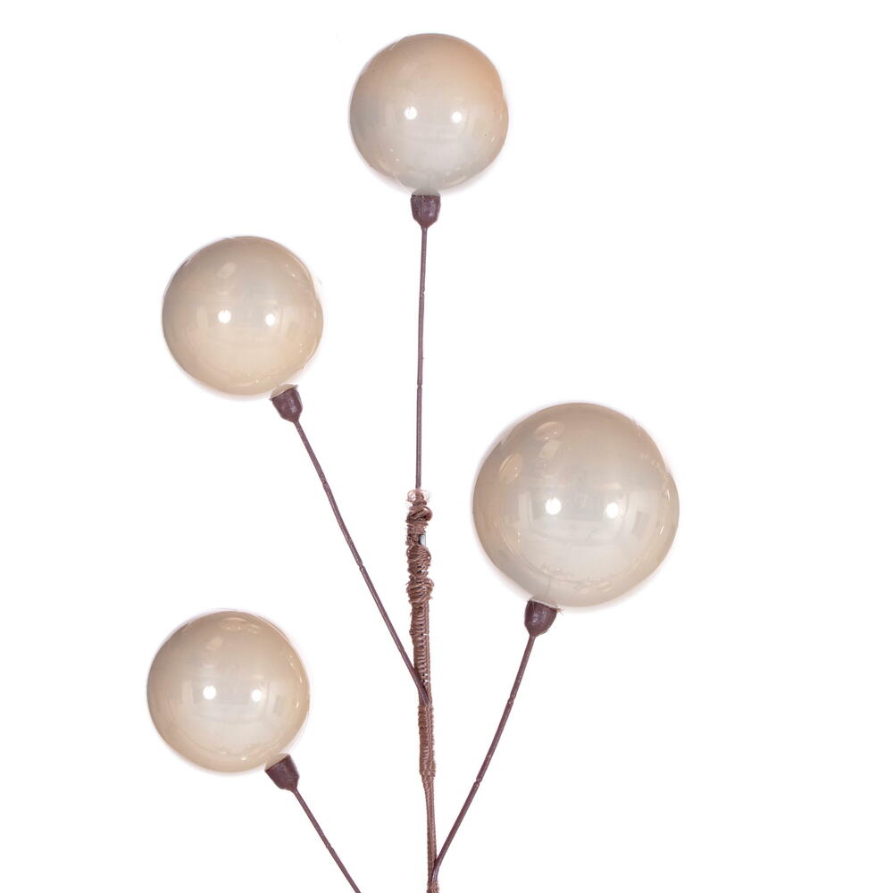 Vickerman 10' Oat Pearl Branch Ball Wire Garland.