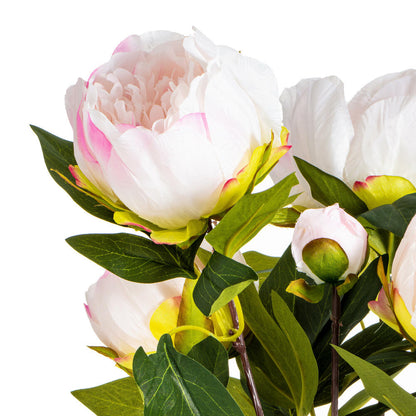 Vickerman 23" Artificial Cream and Pink Peony Bush.