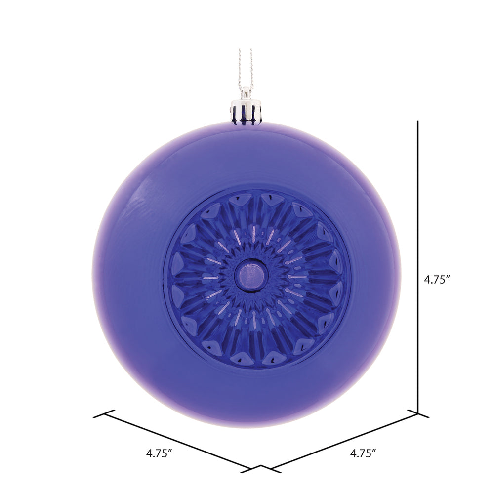 Vickerman 4.75" Purple Shiny Star Brite Ball Ornament 4 per Bag