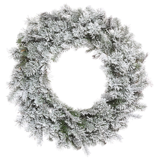 Vickerman 36" Flocked Kiana Artificial Christmas Wreath Unlit