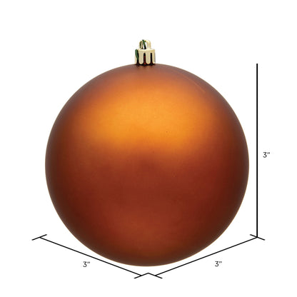 Vickerman 3" Copper Matte Ball Ornament 12 per Bag