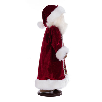 Vickerman 19" Deck The Halls Collection Santa Doll with Stand