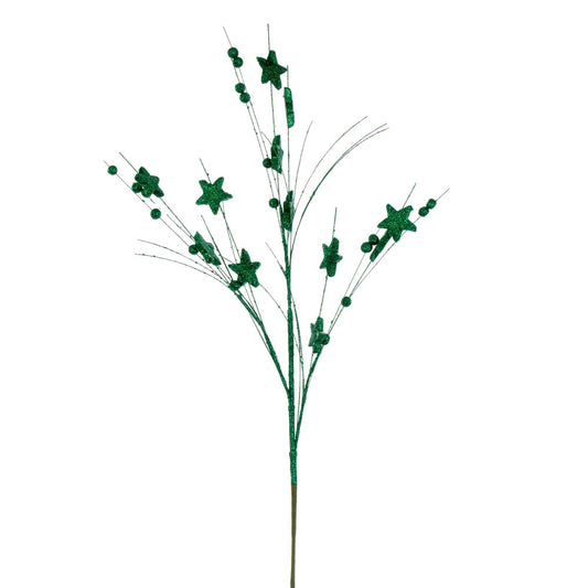 Vickerman 33" Seafoam Star and Ball Glitter Spray 6 per bag.