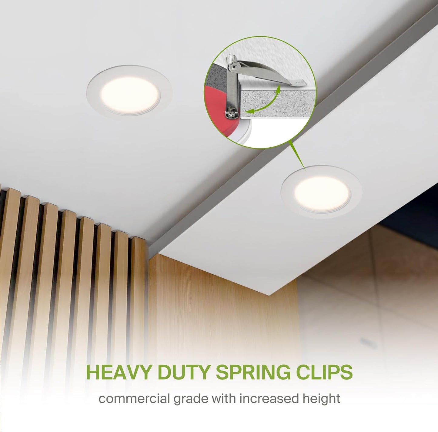 ASD Lighting LED Recessed Mini Panel Fire Rated Round 4inch 12W 120-277V 0-10V Dimmable 2700/3000/3500/4000/5000K with Baffle Trim White ETL Energy Star