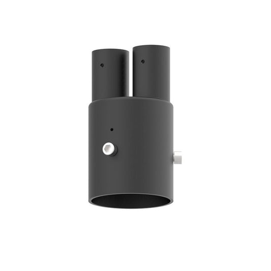 Westgate Dab 3In Pole Adapter For 2 Bell Arms, Black, Outdoor Lighting, Black Finish