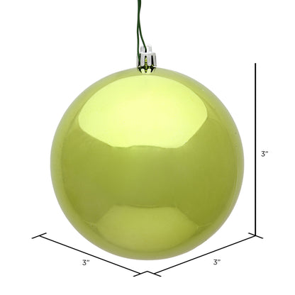 Vickerman 3" Lime Shiny Ball Ornament 32 per Box