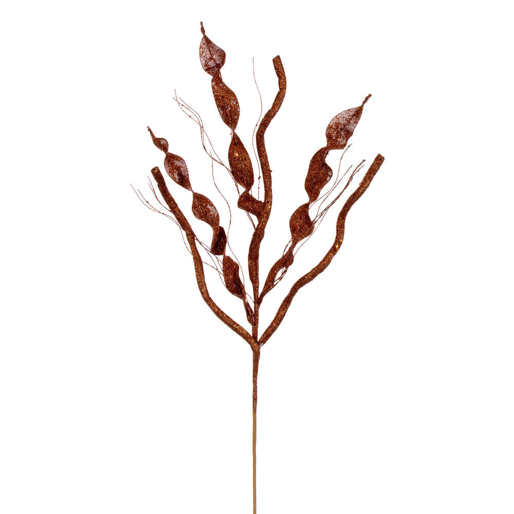 Vickerman 34" Copper Multi Spiral Glitter Spray 4 per bag.