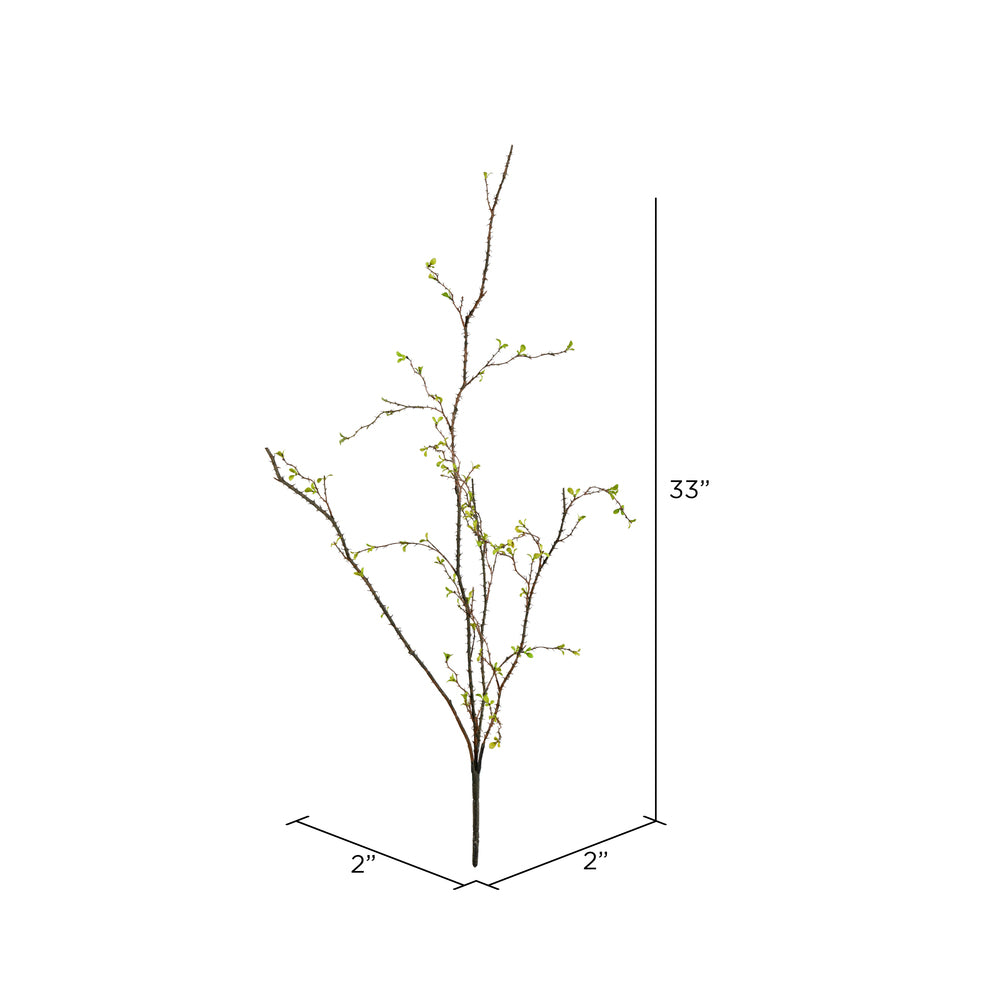 Vickerman 33" Artificial Green Baby Leaf Branch Pack of 2