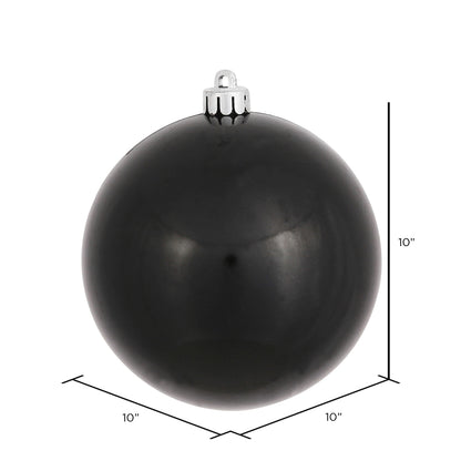 Vickerman 10" Black Candy Ball Ornament