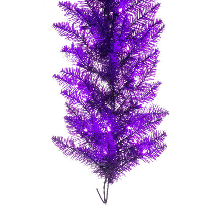 Vickerman 9' Purple Artificial Christmas Garland Purple Dura-lit Incandescent Mini Lights