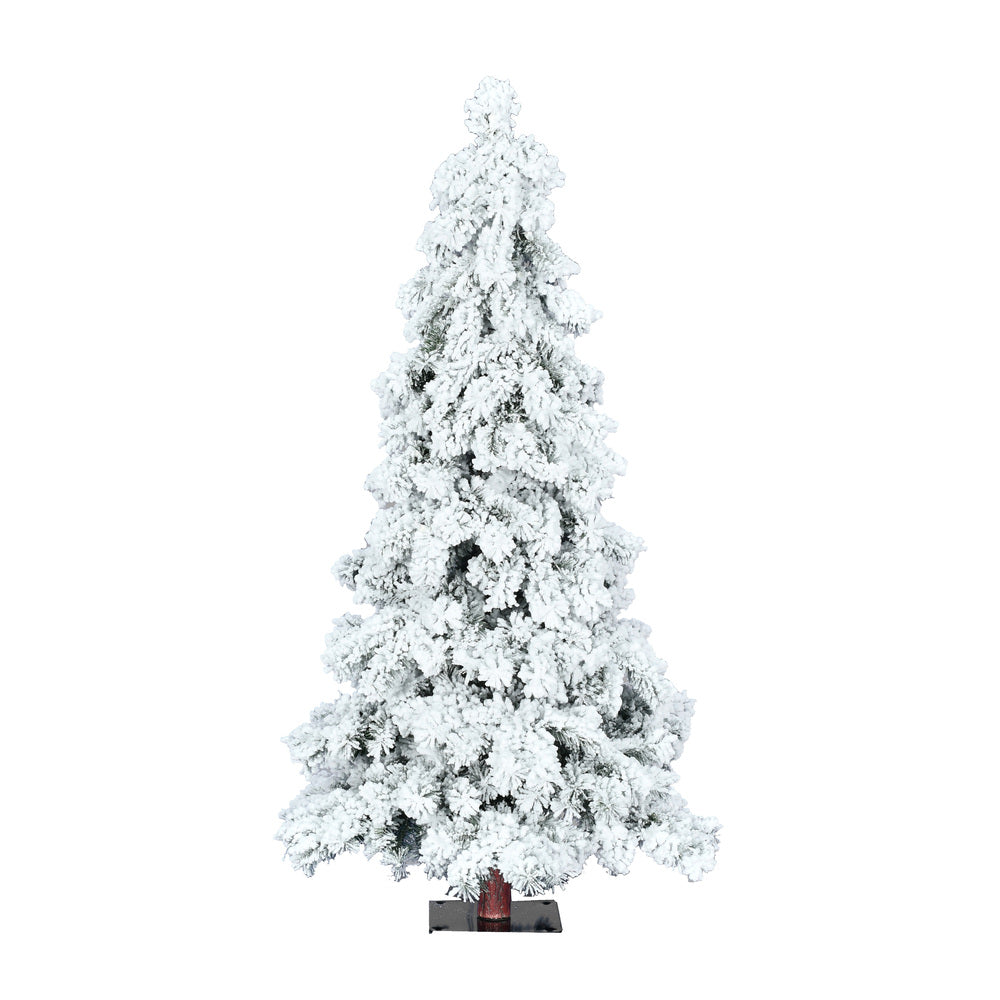 Vickerman 5' Flocked Spruce Artificial Christmas Tree Unlit