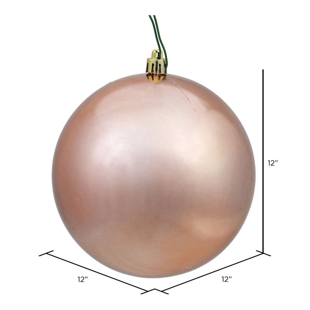 Vickerman 12" Rose Gold Shiny Ball Ornament