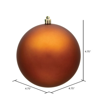 Vickerman 4.75" Copper Matte Ball Ornament 4 per Bag