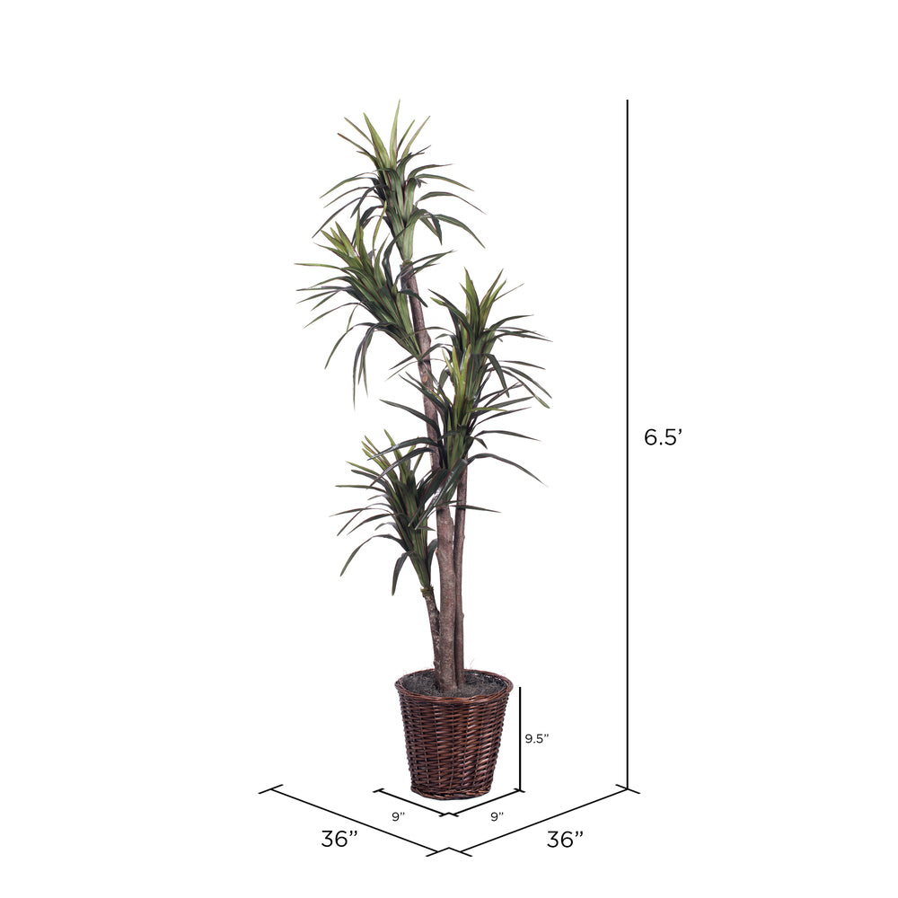 Vickerman 6' Artificial Marginata Executive Rattan Basket.